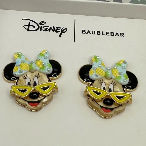 BaubleBar Disney Minnie Mouse sunglasses earrings NWT - Picture 4 of 5